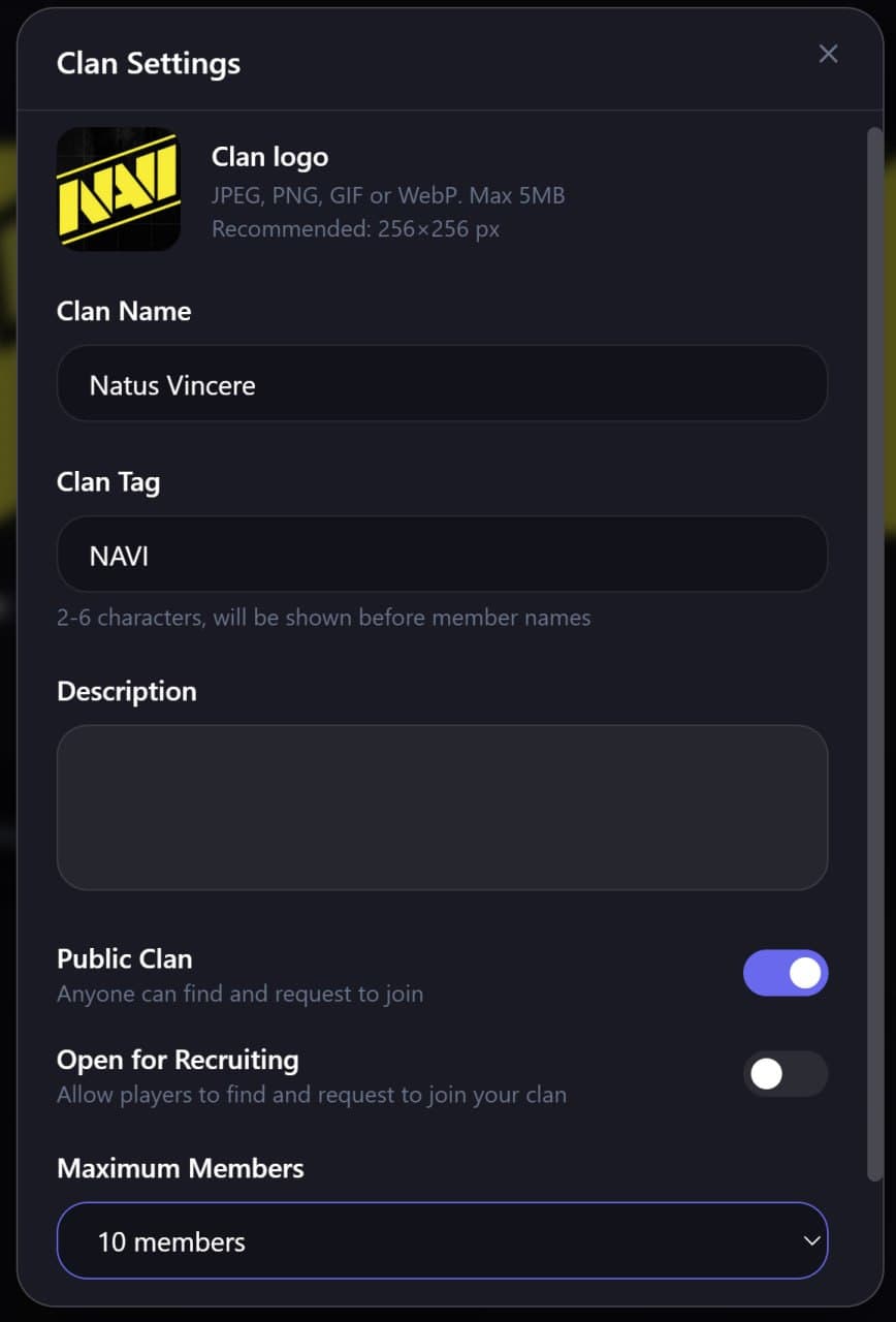 GameRanger X clan page screenshot 2