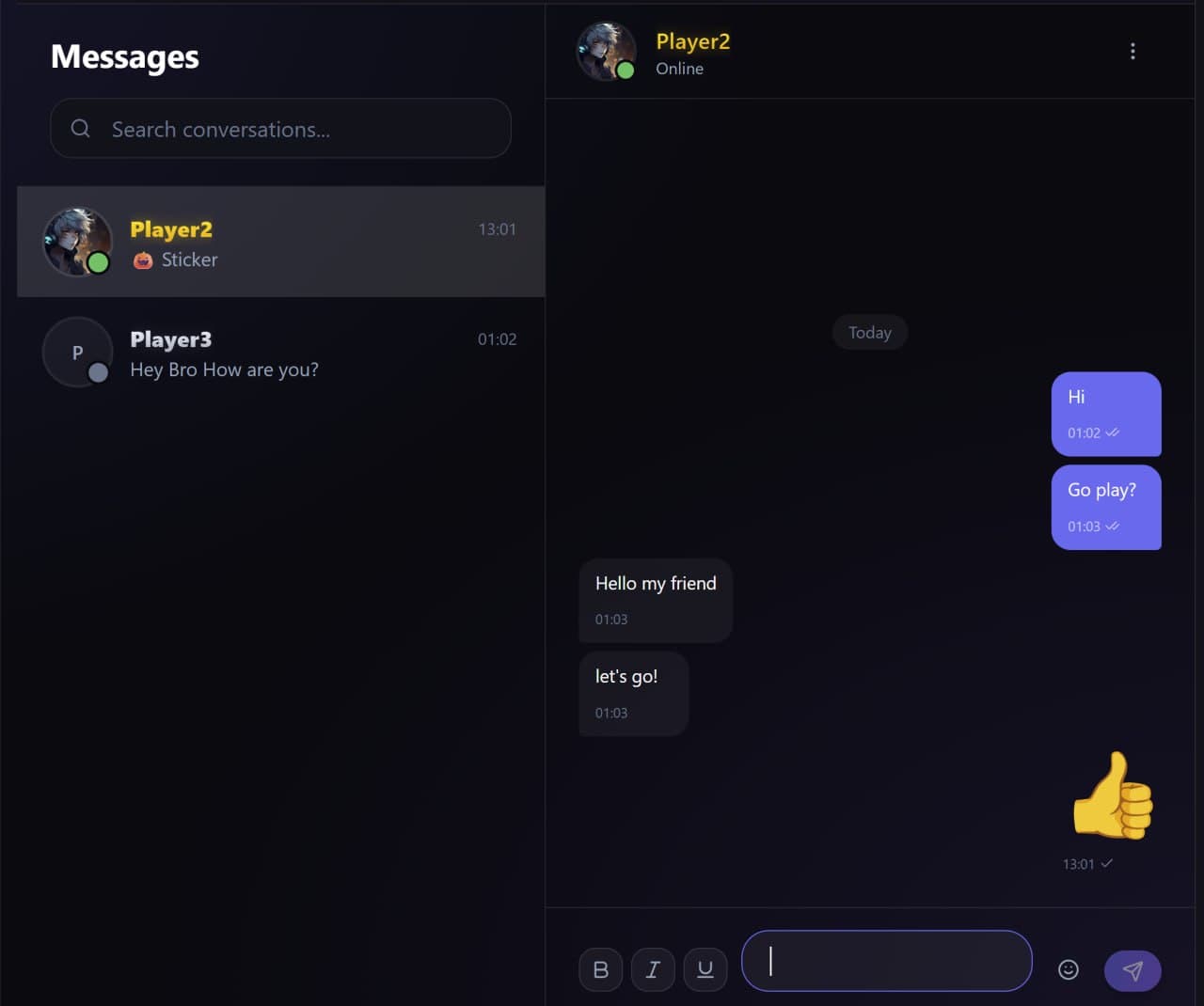 Direct messages with history